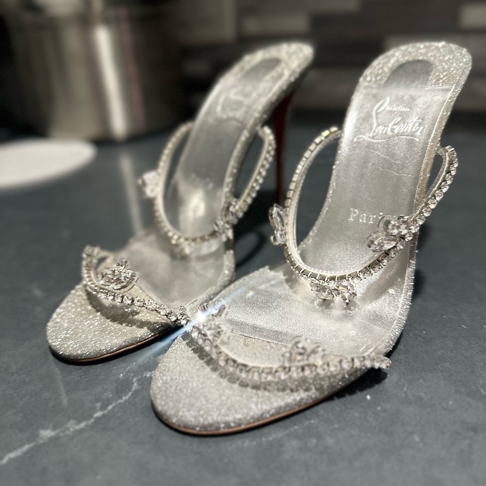 Christian Louboutin Just Queen 100mm crystal-embellished sandal - Picture 2 of 9